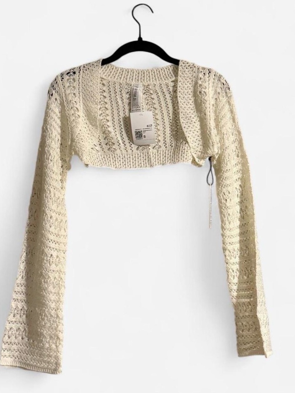 Forever 21 Cream Crochet Bolero Shrug